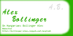 alex bollinger business card